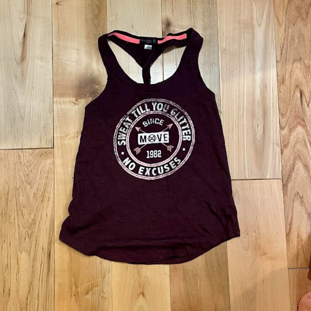 Ardene Maroon Tank Top: Size XS